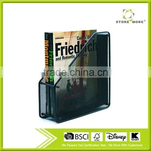 Single Compartment Metal Mesh Durable Desktop Magazine File Holder thumbnail-1