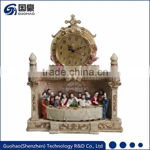 Religious Theme The Last Supper Jesus Statue Table Clock thumbnail-1