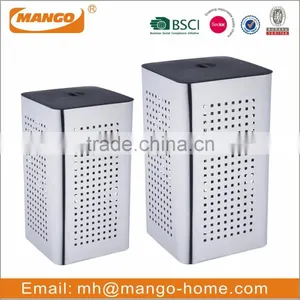 Novelty Square Stainless Steel Laundry Basket thumbnail-1