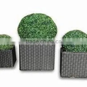 3pcs Rattan Flowerpot Sets. thumbnail-1