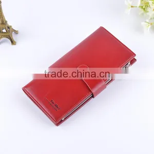 Customized Branded RFID Blocking Wax Oil Leather Women's Wallet thumbnail-2