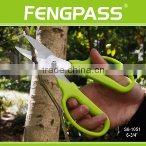 S6-1051 6-3/4" ABS Handle With Stainless Steel Mirror Polishing Garden Scissor thumbnail-5