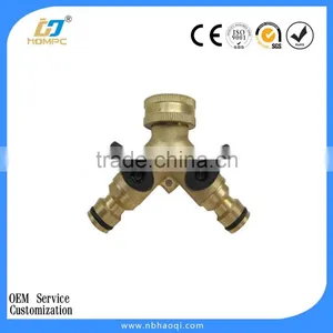 Brass 2 Way Splitter Garden Hose Connector thumbnail-2