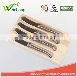 WCJ847 High Quality All Stainless Steel Cheese Knife 4 Pcs Butter Knife Set thumbnail-2