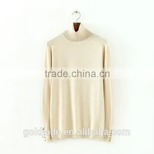 Woolen Sweater Designs for Ladies,choker High Collar Sweater or Women With Cotton , Colorful Knitted Sweater thumbnail-1