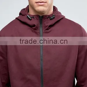 2017 Xinlan Manufacturer High Quality New Design Autumn Durable 100% Cotton Burgundy Running Casual Men Jacket thumbnail-3