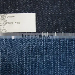 12.1oz 100% Cotton Ring Slub Jeans Denim Fabric thumbnail-1