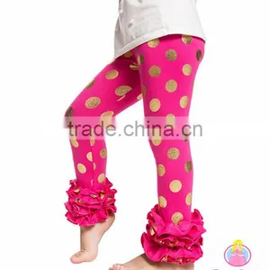 New Design Wholesale Cotton Ruffle Icing Pants for Baby Girls thumbnail-4
