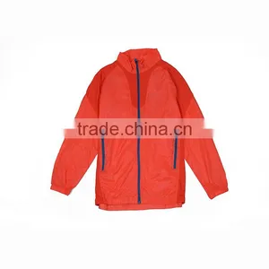 Fashion Sport Long Sleeve Black Pullover Mens Windbreaker Jacket With Hood thumbnail-3