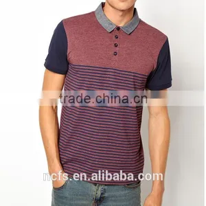 Color Combination Polo Shirt in Stripe thumbnail-1