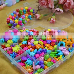 DIY Cartoon Jewelry Beads in Transparent Box Children DIY Jewelry Accessories Little Girl Toys Gift thumbnail-1