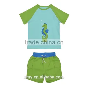 Summer Boy Applique 2 Piece Outfit Wholesale Children's Boutique Clothing Manufacturers thumbnail-3