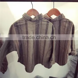 Baby Shirt 2-7 Years 2017 New Wholesale Cotton Autumn Plaid Kids Shirts thumbnail-4