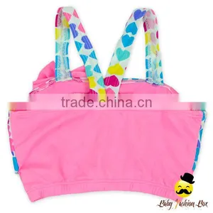 Young Girl Fitness Colorful Ruffle Separable Swimwear Halter Wrap Chest Rainbow Top Beach Clothes thumbnail-2