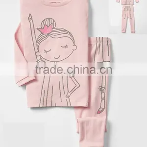S32671W High Quality 100% Cotton Soft Wear Cartoon High Printed Kid's Pajamas Children Sleepwear thumbnail-4