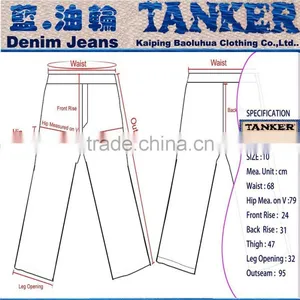 T1144K-2 Medium Indigo Kids Boys Girls Handcraft Pants Trousers Wrinkle Slim Jeans thumbnail-5