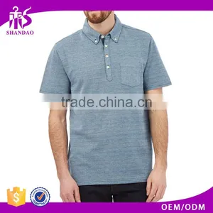 2017 Shandao Autumn Lastest Design Casual 220g 95%Cotton 5%Polyester Short Sleeve Men Customize Clothing thumbnail-1