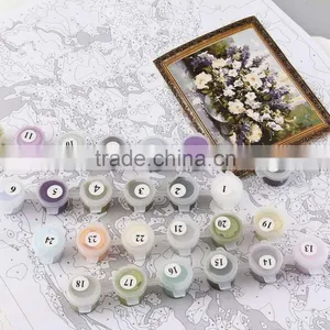 40*50cm Beautiful Frameless Picture On Wall Acrylic Oil Lavender Flower Numbers Home Decor Abstract Drawing Hand Unique Gifts thumbnail-2