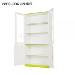 Laboratory and Library Used Stainless Steel Glass Door Display Cabinet thumbnail-4