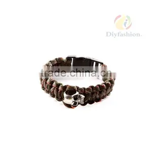 New Design Cheap Adjustable Stainless Custom In Paracord Bracelet PC6017-6 thumbnail-3