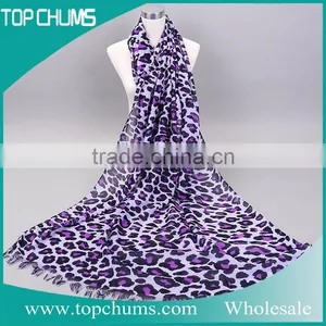 Popular Products Good Sale Ladies Leopard Print Sacrf Shawl thumbnail-4