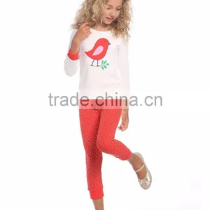 100% Cotton Long Sleeve Children Long Pant Sleep Wear Pajamas thumbnail-1
