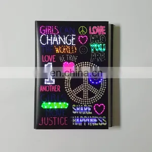 Hardcover Colouring Light up School Note Kid Book With Button thumbnail-4