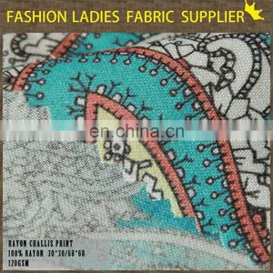 Charming Rayon Challis Print Dress Rayon Fabric thumbnail-6