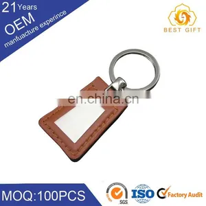 Keychain Best Promotional Gifts Custom Logo PU and Metal Key Ring thumbnail-3