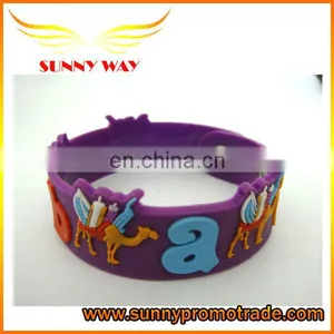 Popular Embossed Logo Soft Pvc Wristband thumbnail-1