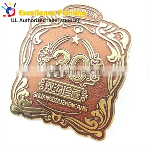 Custom Metal Aluminum Nameplate Brushed Embossed Logo Badge Emblem thumbnail-1