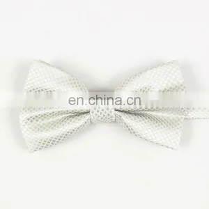 Men Cheap Elegant Solid Mum Yarn Dyed Polyester Bow Ties thumbnail-1