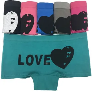 (MOQ 12pcs) Yun Meng Ni Sexy Underwear Love Heart Printed Women's Boyshorts Cotton Women Boxer Lingerie thumbnail-3