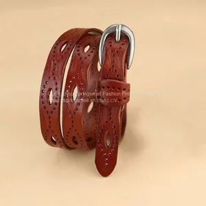 Wholesale High Quality New Design Fashion Woman Jeans Dress Pants Casual Ladies Leather Belt thumbnail-2