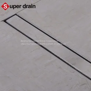 Bathroom Long Linear Premium Quality 304 Stainless Steel Strip Automatic Drainage Shower Floor Drain thumbnail-3