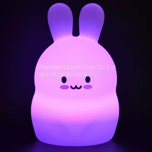 Seven Color Changing Fun Cute Rabbit Shape Led Night Lights For Kids Bedroom Decoration thumbnail-5