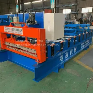 Trapezoidal Sheet Roof Tile Wall Panel Roll Forming Machine Manufacturer thumbnail-1