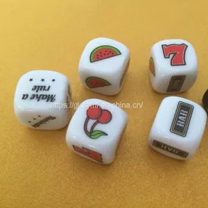 Wholease Heat Printing 16mm Plastic Acrylic Dice/board Game Dice thumbnail-5