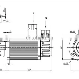 China Motor 220v 110mm 1.5Kw 15Nm 4000rpm Servo Motor With 3m Cable and Driver Cnc Servo Motor Kit thumbnail-5