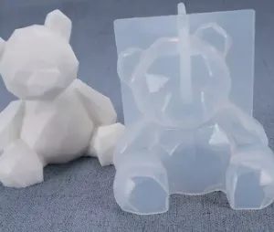 Hot Sale 1pcs Diy Crystal Epoxy Three-dimensional Geometric Bear Mold Car Aromatherapy Three-dimensional Decoration Home thumbnail-2
