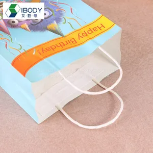 Custom Takeaway Food Bag Fashion Shopping Bag White Kraft Paper Christmas Gift Bag thumbnail-4
