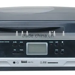USB Turntable Player and Converter, Hot Sale Bluetooth Vinyl Suitcase Style Turntable thumbnail-3