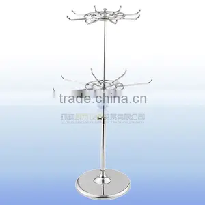 Modern Chrome 2 Tiers Phone Case Spinner Display Rack thumbnail-1