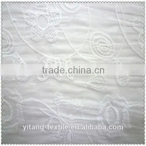 Floral Embroidered Tulle Fabric thumbnail-1