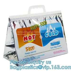 Promotional Aluminium Extra Large Thermal Cooler Insulated Tote Bags With Zipper,Custom Logo Cooler Bag for Food Bagease thumbnail-1
