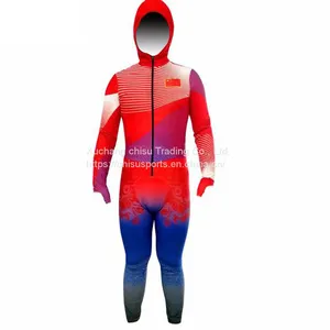 Confortable Sublimation Custom Ski Ice Speed Skating Tights Racing Suits Skin Suit thumbnail-1