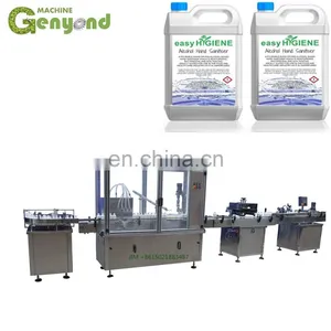 Automatic Linear Type Spray Bottle Medical Alcohol Liquid Disinfectant Filling Capping Labeling Machine Line thumbnail-1
