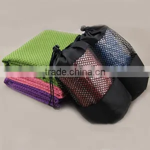 China Supplier Microfiber Yoga Towel With Mesh Bag thumbnail-1