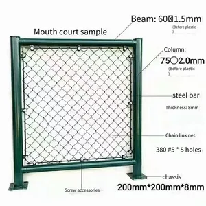 4-meter-high Tennis Court Protective Net, Customized by Youdun, With Optional Colors, Steel Wire Chain Link Isolation Fence Net thumbnail-2