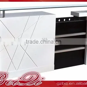 Beiqi Wholesale Reception Desk Counter With Glass Salon Furniture Used Checkout Desk for Sale thumbnail-1